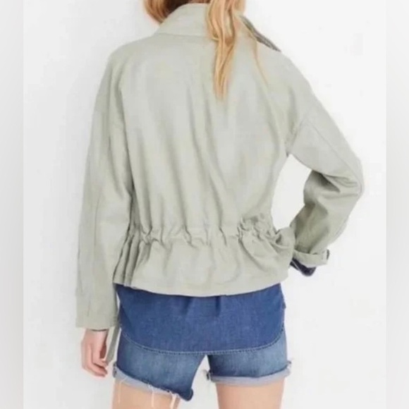 Excellent Condition Madewell "Southlake" Lightweight Peplum Jacket in Sage, Sz S - Picture 5 of 10